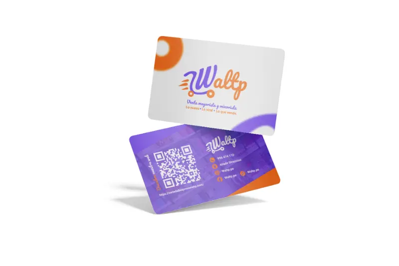 Tarjetas de presentación Waltp — identidad visual